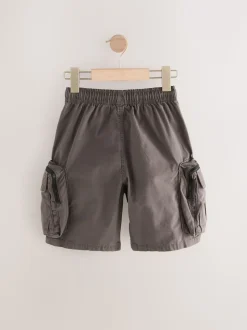 Gris de charbon de bois - Cargo court à poche ample (3-16ans)