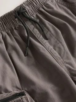 Gris de charbon de bois - Cargo court à poche ample (3-16ans)