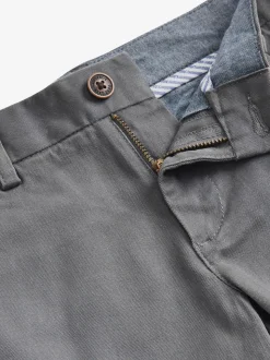 Gris de charbon de bois - Pantalon chino extensible (3-17ans)