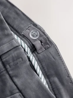 Gris de charbon de bois - Pantalon chino extensible (3-17ans)