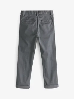 Gris de charbon de bois - Pantalon chino extensible (3-17ans)