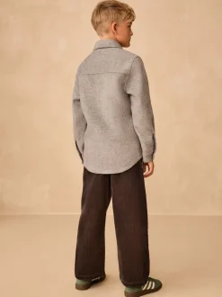 Gris de charbon de bois - Pantalon à enfiler en velours côtelé (3-16ans)