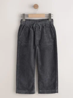 Gris de charbon de bois - Pantalon à enfiler en velours côtelé (3-16ans)