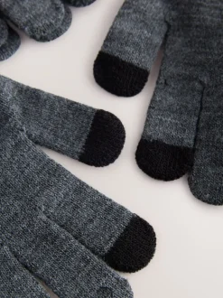 Gris de charbon de bois - Magic Gants 3 paquets (3-16ans)