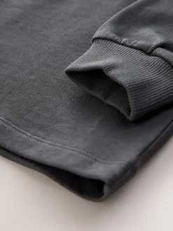 Gris de charbon de bois - T-shirt épais décontracté à manches longues (3-16ans)