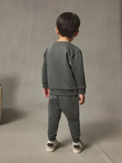 Gris de charbon de bois - Ensemble sweat-shirt et jogging (3mois-7ans)