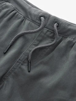 Gris de charbon de bois - Pantalon Pull-On à Taille Côtelée (3-16ans)