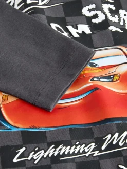 Gris de charbon de bois - T-shirt Disney Cars à manches longues (9mois-8ans)