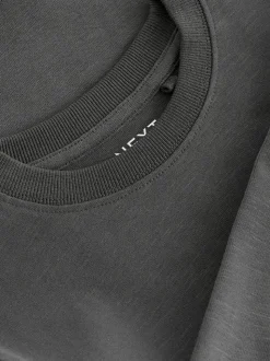 Gris de charbon de bois - T-shirt confortable à manches longues (3-16 ans)