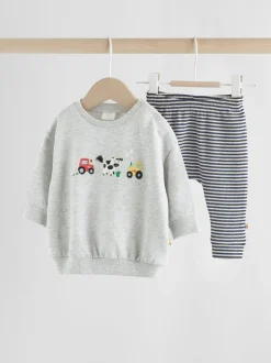 Gris Farm Character - Ensemble Sweat-shirt et Leggings bébé (0mois-3ans)