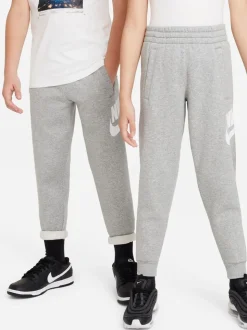 Gris foncé chiné - Jogging Nike Club en polaire à logo