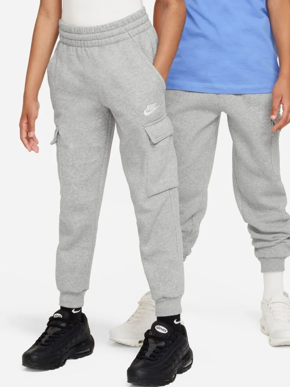 Gris foncé chiné - Pantalon de jogging cargo en polaire Nike Club