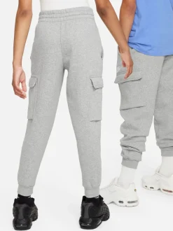 Gris foncé chiné - Pantalon de jogging cargo en polaire Nike Club