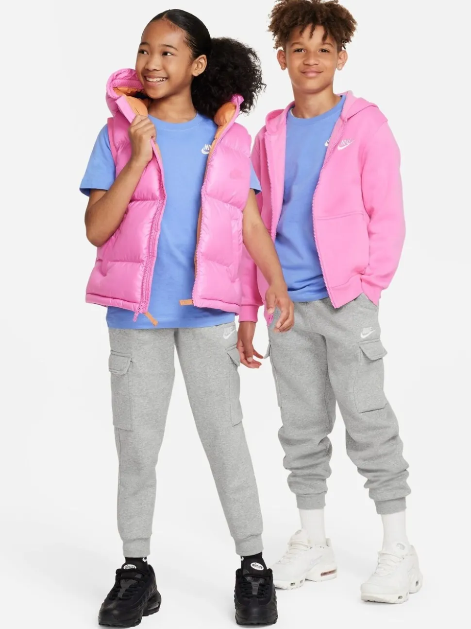 Gris foncé chiné - Pantalon de jogging cargo en polaire Nike Club