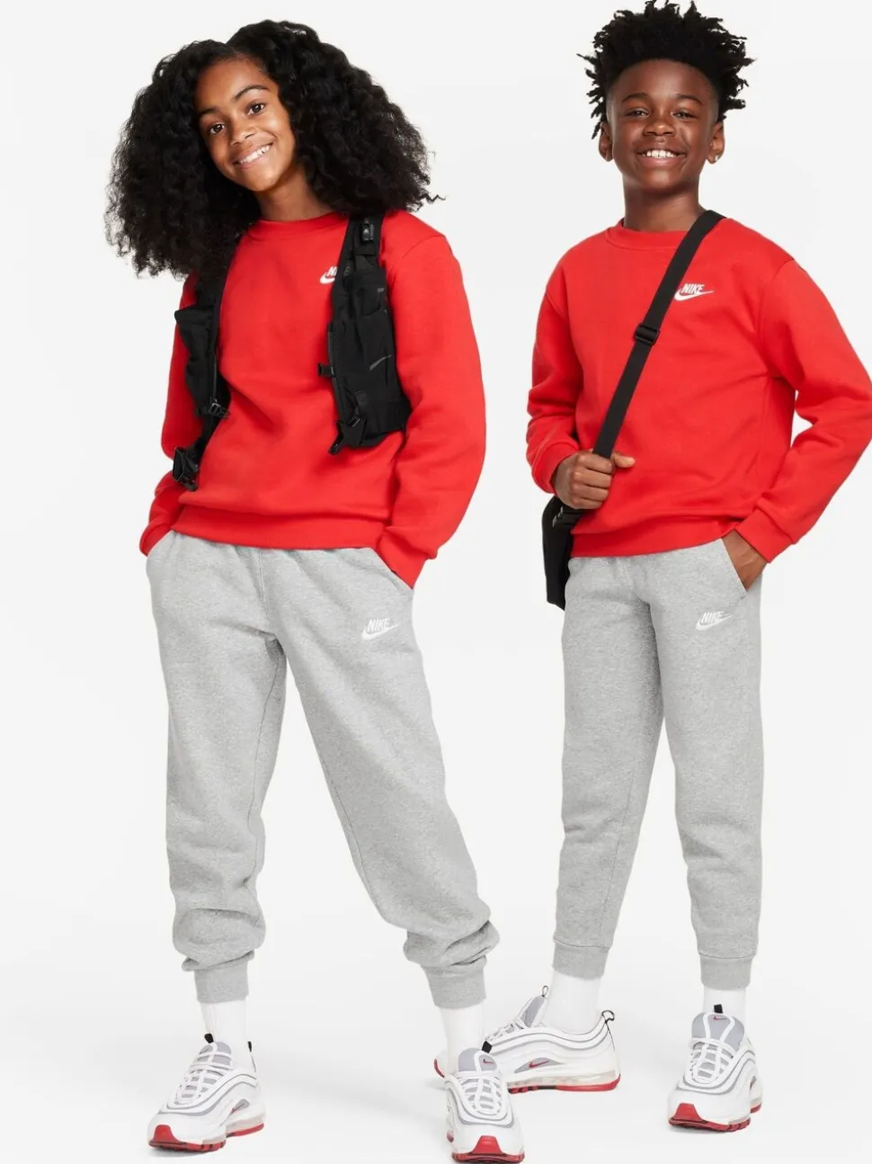 Gris foncé chiné - Pantalon de jogging Nike Club en polaire