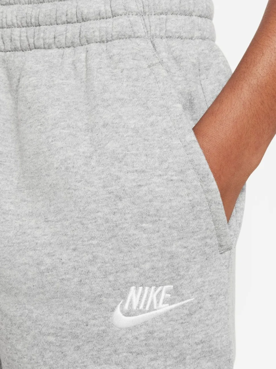 Gris foncé chiné - Pantalon de jogging Nike Club en polaire