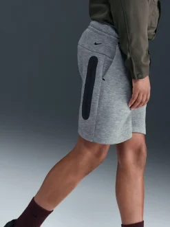 Gris foncé chiné - Short Nike Tech en molleton