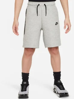 Gris foncé chiné - Short Nike Tech en molleton