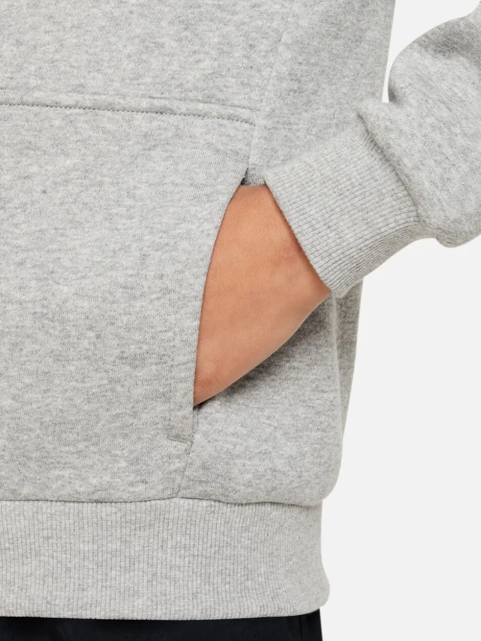Gris foncé chiné - Sweat à capuche Nike Club zippé en polaire