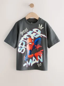 Gris gel anthracite - T-shirt Spiderman à manches courtes (3-16ans)