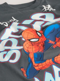 Gris gel anthracite - T-shirt Spiderman à manches courtes (3-16ans)