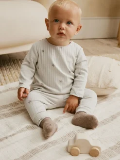 Gris Grands sourires - Ensemble haut et legging bébé (0mois-2ans) (0mois-2ans)
