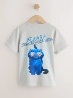Gris imprimé à l'arrière - T-shirt KPOP Demon Hunters (6-16ans)
