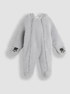 Gris motif koala - JoJo Maman Bébé Pramsuit douillet en borg Character
