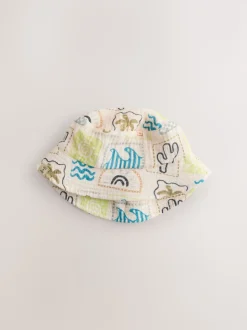 Gris Stampy imprimé tissé - Paquet de bonnets pour bébé 2 (0mois-2ans)