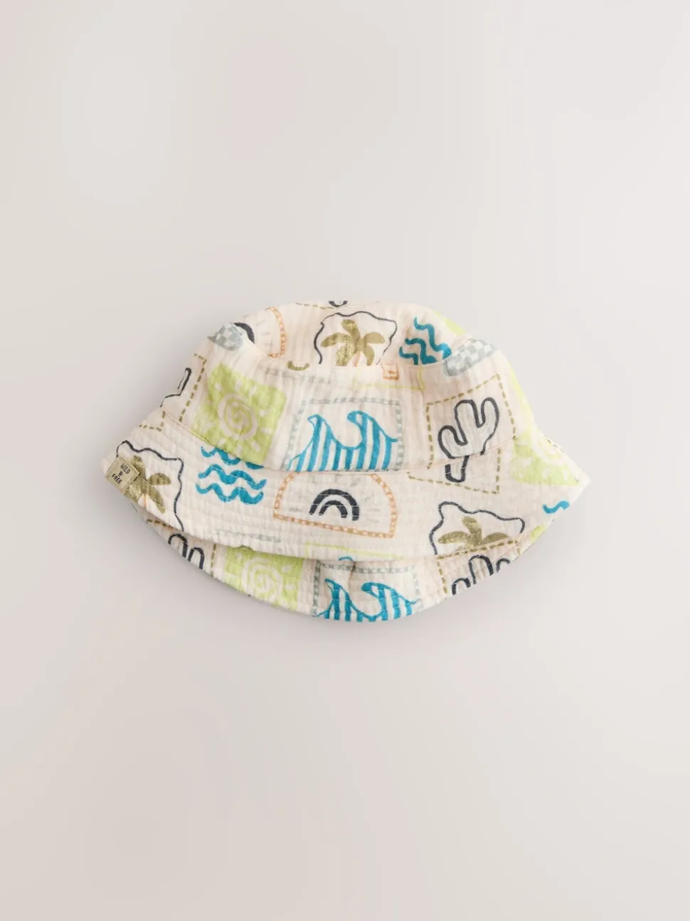 Gris Stampy imprimé tissé - Paquet de bonnets pour bébé 2 (0mois-2ans)