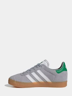 Gris/Blanc - Baskets Adidas Original Gazelle enfant