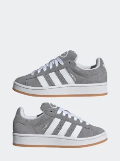 Gris/Blanc - Baskets Adidas Original Campus 00s Lace Junior