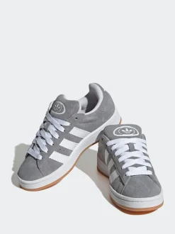 Gris/Blanc - Baskets Adidas Original Campus 00s Lace Junior