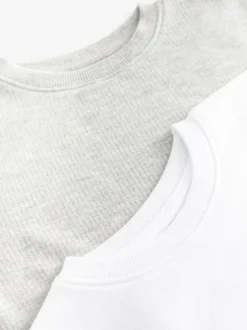 Gris/Blanc - T-shirt Thermal Manches courtes 2 Pack (2-16ans)
