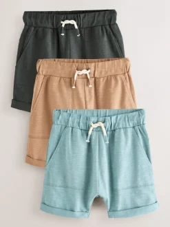 Gris/Bleu/Fauve Marron anthracite - Short léger en jersey 3 Pack (3mois-7ans)