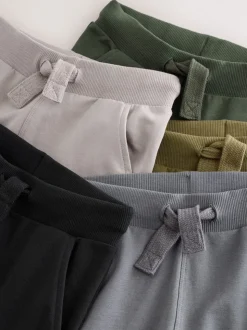 Gris/Noir/Vert - Lot de 5 joggings (3mois-7ans)