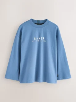 Gris/Pierre/Bleu - Lot de 3 t-shirts Baker by Ted Baker manches longues en coton