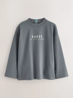 Gris/Pierre/Bleu - Lot de 3 t-shirts Baker by Ted Baker manches longues en coton