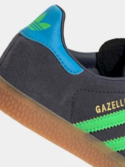 Gris/vert - Baskets Adidas Original Gazelle enfant