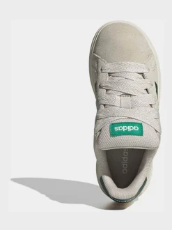 Gris/vert - Baskets adidas Grand Court 00s en daim et dentelle pour enfant