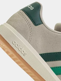 Gris/vert - Baskets adidas Grand Court 00s en daim et dentelle pour enfant