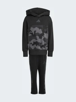 Ground noires - adidas Essentials Survêtement polaire camouflage Ensemble petits enfants