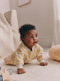 Harlequin jaune - Barboteuse en molleton bébé (0mois à3ans)