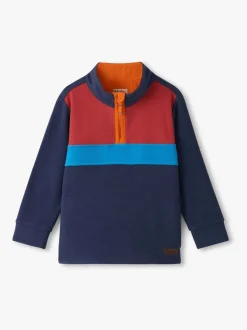 Hatley Polaire bleu marine à col zippé Color-block