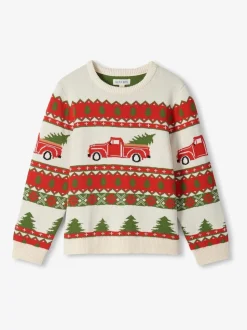 Hatley pull de Noël rouge motif arbre