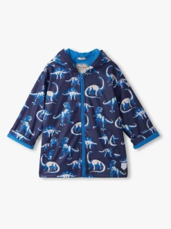 Hatley Veste de pluie bleue peinte à motif dinosaure