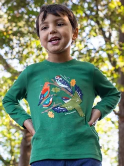 Haut Frugi vert à motif appliqué Terrific