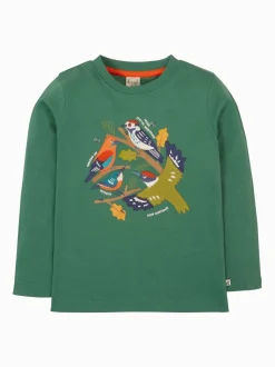 Haut Frugi vert à motif appliqué Terrific