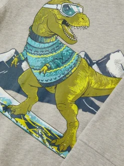 Haut Monsoon Snowboard Dinosaure à manches longues