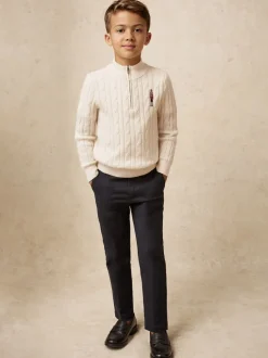 Hors blanc - Pull Reiss Nollaig à col zippé casse-noisettes en laine mélangée